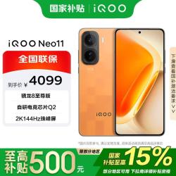 vivo iQOO Neo11 骁龙8至尊版 像素方橙 12GB+512GB 手机