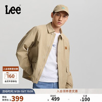 Lee 26新品舒适版翻领插肩袖卡其色男长袖工装夹克外套 卡其色 XL