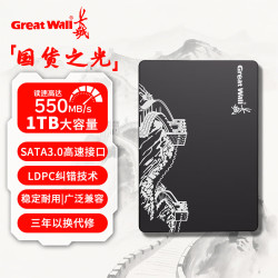 长城 SSD固态硬盘 SATA3.0接口 台式机笔记本电脑通用硬盘 S300系列 1TB