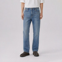 Wrangler 男式牛仔裤百搭时尚春夏牛仔裤 中蓝色