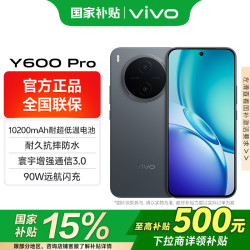 vivo Y600Pro 10200mAh蓝海电池 皓月黑 8GB+128GB 5G手机