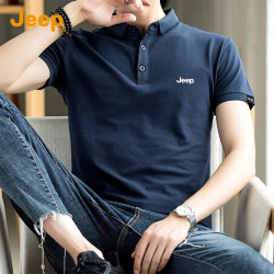 Jeep 高端短袖polo衫男士2026夏季新款商务正肩休闲纯色半袖t恤男