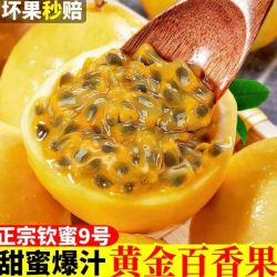 酷果汇 钦蜜9号 黄金百香果 大果 2.5斤装 单果60-70克