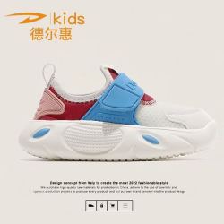 德尔惠 儿童运动鞋2026秋季新款透气双网轻便潮流男女童软底跑步鞋