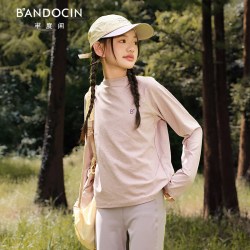半度闲 女童运动打底衫春秋款洋气2026新款中大童秋装中领长袖t恤