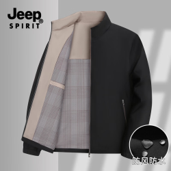 JEEP SPIRIT 吉普立领夹克外套男士春秋季新款
