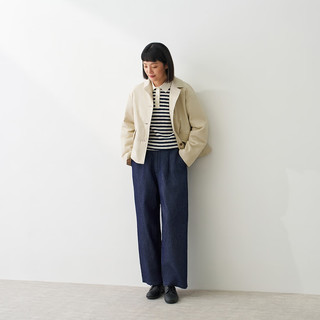 MUJI 無印良品 BD12GA6S 木棉混纺夹克 象牙色 M
