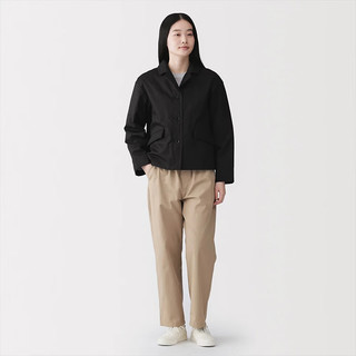 MUJI 無印良品 BD12GA6S 木棉混纺棉服夹克 黑色 XL