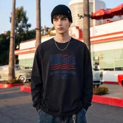 Dickies 长袖t恤男早秋重磅休闲新款舒适帅气潮印花上衣