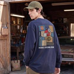 Dickies 长袖t恤男街头撞色设计感美式复古logo上衣