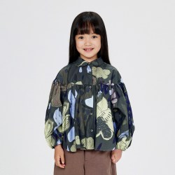 jnby by JNBY 宽松长袖衬衣休闲舒适多彩印花男女童jnbybyjnby