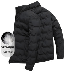 雪中飞 90%鸭绒男式羽绒服秋冬轻商务保暖舒适百搭立领男士羽绒外套