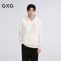 GXG 男装 商场同款微阔连帽卫衣2026春季新品G26X311015 白色 XL