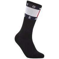 TOMMY HILFIGER 美式潮流拼色旗标字母提花中筒袜