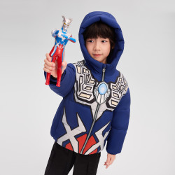 波司登 奥莱冬印花图案新年童趣保暖连帽厚羽绒服