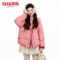 YAYA 女2026年秋冬新款立领格纹设计感百搭防风保暖短款外套