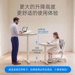 Sugar Swan 家用办公电脑桌可移动升降桌小型站立式工作台床边桌子白色小书桌
