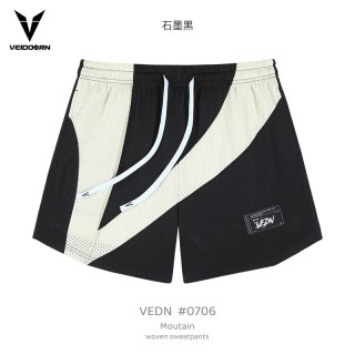 VEIDOORN 见山短裤   男美式四分篮球裤学生训练夏季透气网眼青少年运动裤