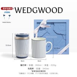 WEDGWOOD 威基伍德金粉年华曜石黑保温瓶马克杯礼盒