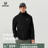 诺诗兰 男士冈仁软壳外套户外防风防泼水徒步登山软壳衣夹克外套