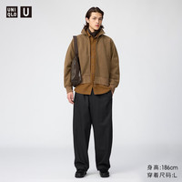 优衣库 宽松休闲裤男装合作款裤子487270 09 黑色 L