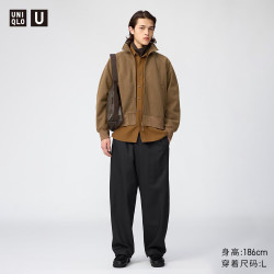 优衣库 宽松休闲裤男装合作款裤子487270 09 黑色 L