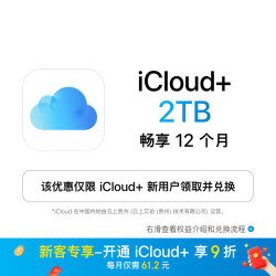 苹果 iCloud+ 2TB 12个月权益包