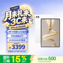 华为 MatePad Pro 双层OLED 2.8K全面屏12.2英寸平板电脑12GB、256GB WiFi版
