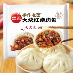 思念 手作老面大块红烧肉大包320g 4只