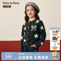 Paw in Paw 女童毛织开衫 D/Grey深灰色 120