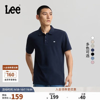 Lee 26夏季翻领小Logo徽标男短袖POLO衫
