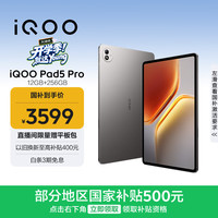 iQOO Pad5 Pro 13.0英寸 Android 平板电脑 (3096*2064‌、天玑 9400+、12GB、256GB、WiFi版、灰晶)