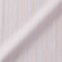 MUJI 无侧缝双层纱织纯棉 薰衣草色条纹 M码 睡衣家居服套装