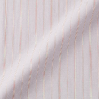 MUJI 无侧缝双层纱织纯棉 薰衣草色条纹 M码 睡衣家居服套装