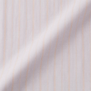 MUJI 无侧缝双层纱织纯棉 薰衣草色条纹 M码 睡衣家居服套装