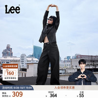 Lee 高腰阔腿 黑灰色 29 女士牛仔裤