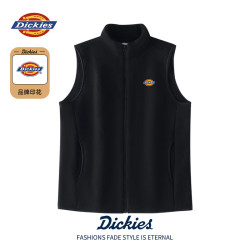 Dickies 摇粒绒立领马甲 黑色 L