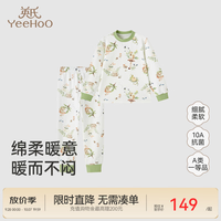 英氏 儿童家居服套装松果奇遇圆领款120cm