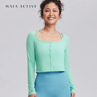 MAIA ACTIVE JK010 吸湿速干 POLO领短袖T恤 花谷绿 M