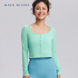 MAIA ACTIVE JK010 吸湿速干 POLO领短袖T恤 花谷绿 M