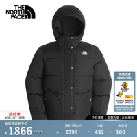 北面 羽绒服女户外防泼溅550蓬鹅绒填充保暖连帽秋冬季|8DMM JK3/黑色 S /155