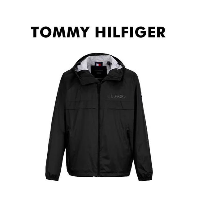 TOMMY HILFIGER 秋冬季保暖潮流运动男长袖夹克外套153AN883黑L
