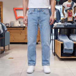 Levi's Levis（李）维斯505牛仔裤男秋冬季厚款宽松直筒柔软百搭舒适 浅蓝色 32 （W32L32）