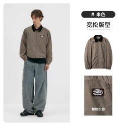 TeenieWeenieMen TeenieWeenie小熊男装外套防泼水轻薄透气尼龙灯芯绒撞色翻领夹克