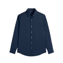 雅格狮丹 秋冬新品时尚男商务正装长袖衬衫Q5039EM041