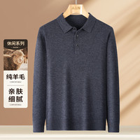 安东尼奥 简奢商务休闲男士翻领Polo衫羊毛衫打底毛衣春秋季