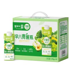 蒙牛 早八青醒瓶早餐奶青提羽衣甘蓝牛奶210g×10包
