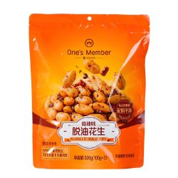 1号会员店 麻辣脱油花生 500g(100g*5袋)