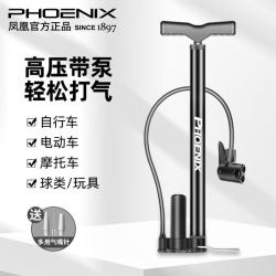 凤凰 高压打气筒山地自行车电动摩托车篮足气球游泳圈充气筒多用气嘴