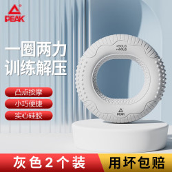 匹克 握力器硅胶握力圈手指康复训练手力男女腕力练小臂便捷 灰色